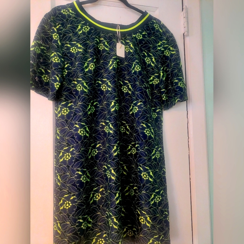 Armani exchange causal mini dress . Detailed crew neck
